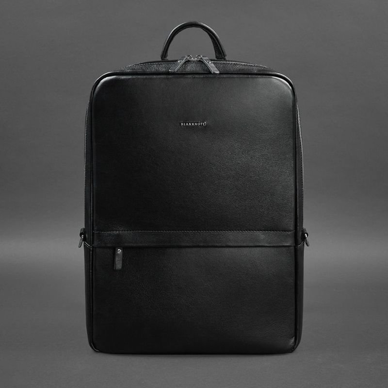 Черный мужской рюкзак из натуральной кожи BlankNote Foster (12829)