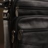 Черная мужская сумка на одно отделение из зернистой кожи Vintage (20203) - 7