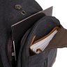 Чорна текстильна сумка-рюкзак через плече Vintage (20077) - 7