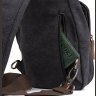 Чорна текстильна сумка-рюкзак через плече Vintage (20077) - 9
