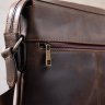 Винтажная мужская сумка-планшет вертикального типа из натуральной коричневой кожи SHVIGEL (11099) - 9