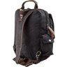 Чорна текстильна сумка-рюкзак на одне плече Vintage (20143) - 2