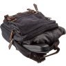 Черная текстильная сумка-рюкзак на одно плечо Vintage (20143) - 3