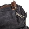 Чорна текстильна сумка-рюкзак на одне плече Vintage (20143) - 4
