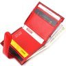 Червоний жіночий гаманець невеликого розміру з натуральної шкіри з тисненням під рептилію KARYA (2420951) - 5