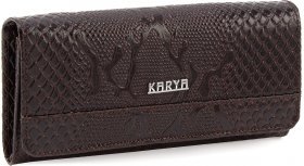 Жіночий гаманець з тисненням і лаковим покриттям KARYA (17611)