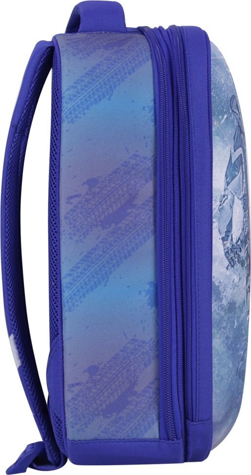 Шкільний рюкзак для хлопчиків із якісного синього текстилю з принтом Bagland (55365)
