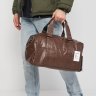 Чоловіча дорожня сумка коричневого кольору зі шкірозамінника з ручками Monsen (21404) - 2