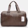 Мужская дорожная сумка коричневого цвета из кожзама с ручками Monsen (21404) - 3