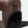 Мужская дорожная сумка коричневого цвета из кожзама с ручками Monsen (21404) - 6