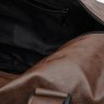 Мужская дорожная сумка коричневого цвета из кожзама с ручками Monsen (21404) - 7