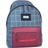 Городской текстильный рюкзак серого цвета в клеточку Bagland Stylish 55765 - 1
