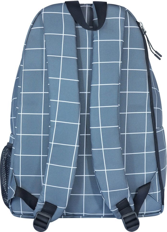 Міський текстильний рюкзак сірого кольору в клітинку Bagland Stylish 55765