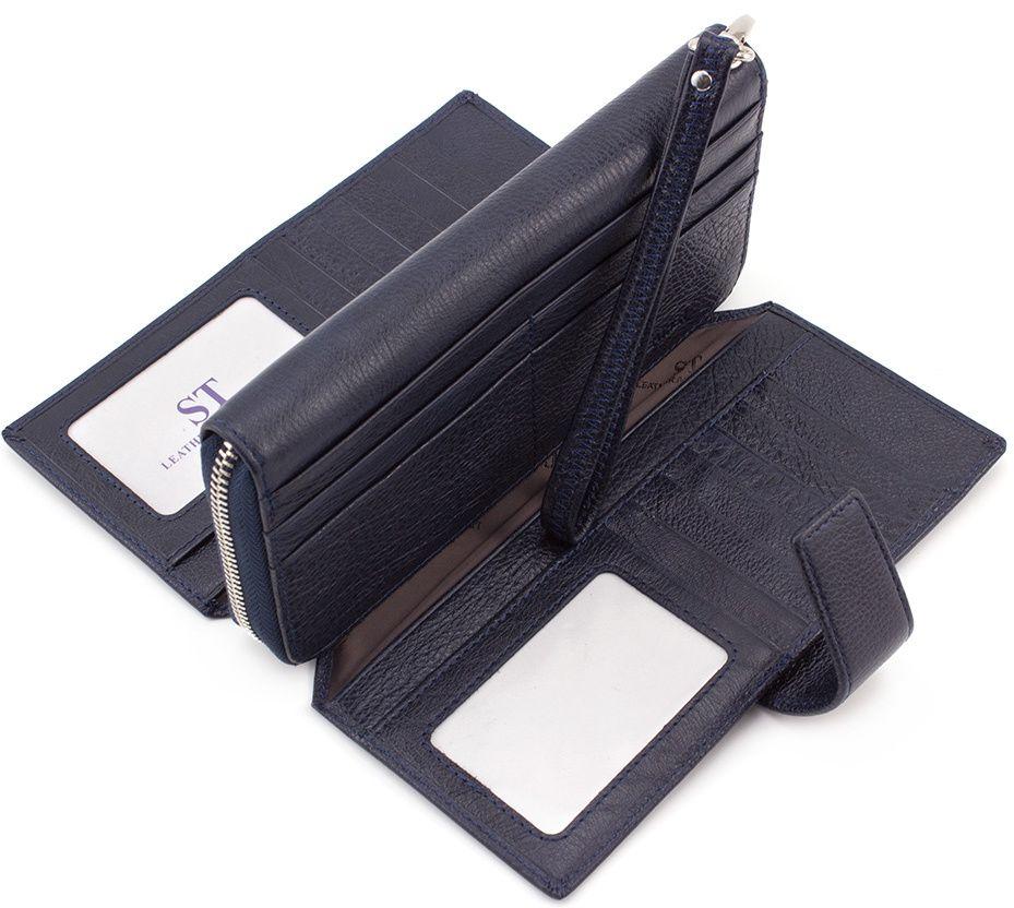 Багатофункціональний шкіряний гаманець з ремінцем на руку ST Leather (18850)