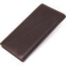 Темно-коричневый мужской купюрник из качественной натуральной кожи без застежки Vintage (2414645) - 3