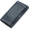 Жіночий гаманець з натуральної шкіри морського ската синього кольору STINGRAY LEATHER (024-18091) - 2
