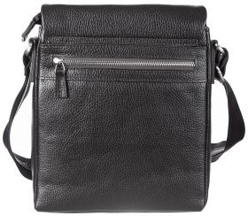 Сумка мужская из натуральной фактурной кожи DESISAN 107065 черная