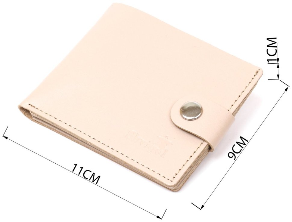 Жіночий гаманець подвійного складання з натуральної шкіри Shvigel (2416468) modnotak фото №9