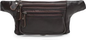 Чоловічі шкіряні сумки на пояс середнього розміру в коричневому кольорі Keizer (22081)