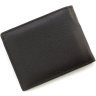 Миниатюрное мужское портмоне из натуральной кожи черного цвета с зажимом для купюр ST Leather 1767465 - 5