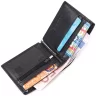Мініатюрне чоловіче портмоне з натуральної шкіри чорного кольору із затискачем для купюр ST Leather 1767465 - 3