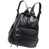 Жіночий міський рюкзак з фактурної шкіри чорного кольору Olivia Leather 77565 - 1
