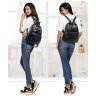 Женский городской рюкзак из фактурной кожи черного цвета Olivia Leather 77565 - 3