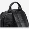 Жіночий міський рюкзак з фактурної шкіри чорного кольору Olivia Leather 77565 - 4