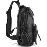 Жіночий міський рюкзак з фактурної шкіри чорного кольору Olivia Leather 77565 - 8
