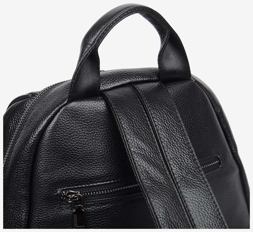 Женский городской рюкзак из фактурной кожи черного цвета Olivia Leather 77565 modnotak фото №10
