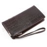 Коричневий гаманець-клатч з тисненням KARYA (1136-57) - 4