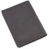 Шкіряна обкладинка для паспорту та документів на автомобіль чорного кольору Grande Pelle (13067) - 3