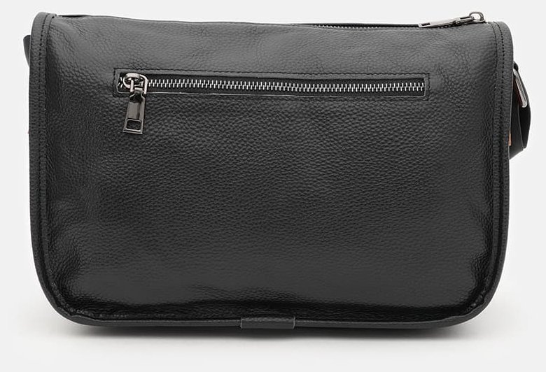 Женская вместительная сумка из натуральной кожи через плечо Borsa Leather 98565 черного цвета modnotak фото №3