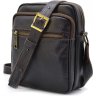 Темно-коричнева компактна чоловіча сумка-планшет зі шкіри флотар TARWA (21672) - 1