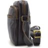 Темно-коричневая компактная мужская сумка-планшет из кожи флотар TARWA (21672) - 4