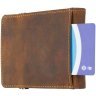 Мужское портмоне из винтажной кожи коричневого цвета на резинке Visconti Segesta 69165 - 3
