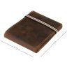Мужское портмоне из винтажной кожи коричневого цвета на резинке Visconti Segesta 69165 - 4