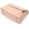 Плечова жіноча сумка-кроссбоді з натуральної шкіри бежевого кольору Vintage 2422329 - 3