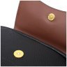 Маленька жіноча сумка з натуральної шкіри чорного кольору на плече Vintage 2422429 - 4
