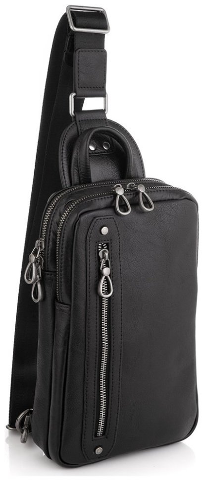 Стильная мужская сумка рюкзак из натуральной кожи Tiding Bag 90766 Черная фото №8 Стильная мужская сумка рюкзак из натуральной кожи Tiding Bag 90766 Черная modnotak фото №8