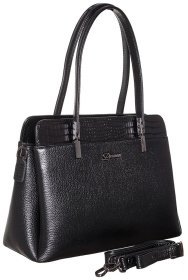 Деловая женская сумка из натуральной кожи Desisan 80866 Черная