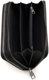Мужской кожаный клатч на две молнии Marco Coverna 90866 черного цвета