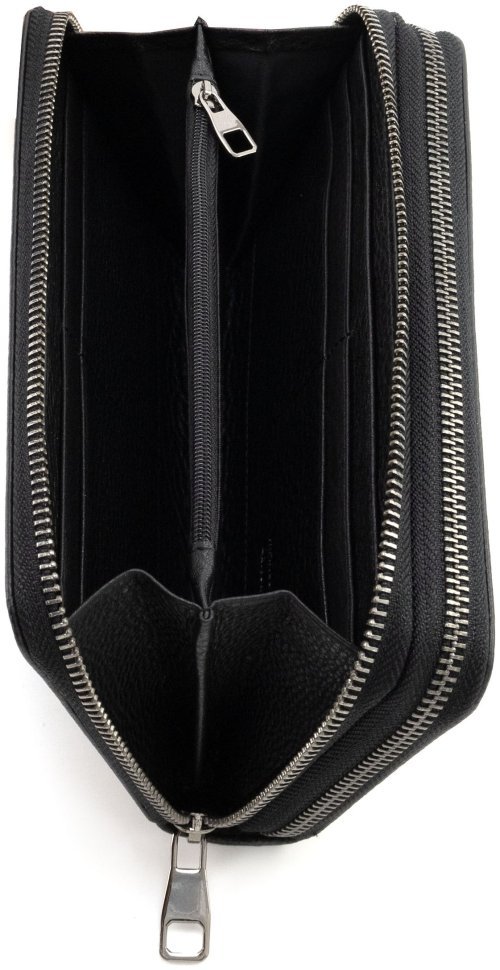 Чоловічий шкіряний клатч на дві блискавки Marco Coverna 90866 чорного кольору modnotak фото №8