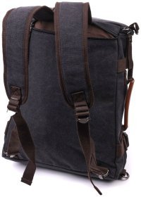 Текстильный большой сумка рюкзак 2 в 1 Vintage Style 90966 черный