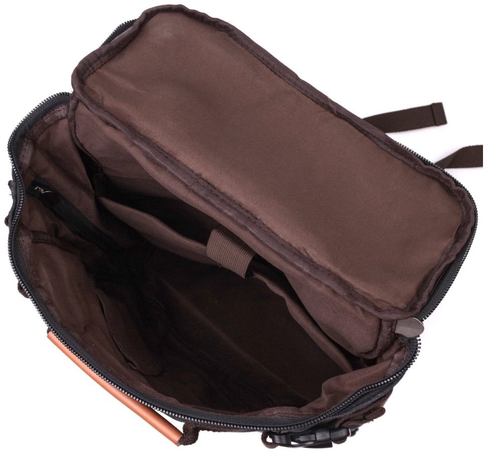 Текстильный большой сумка рюкзак 2 в 1 Vintage Style 90966 черный modnotak фото №5