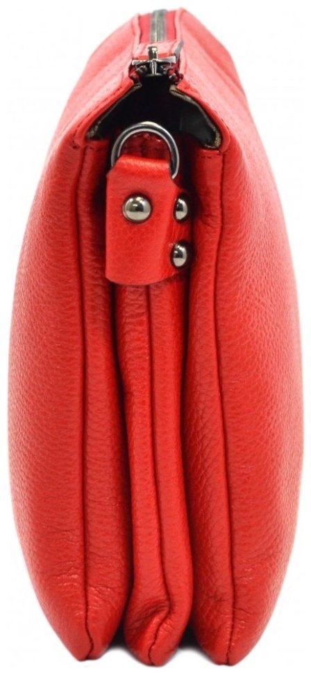 Яркая женская сумка из качественной зернистой кожи красного цвета Desisan 81266 modnotak фото №3