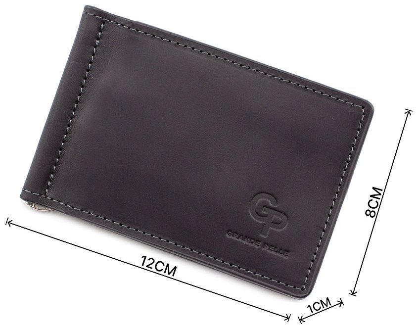 Шкіряний затиск ручної роботи для грошей Grande Pelle (13101) фото №3 Шкіряний затиск ручної роботи для грошей Grande Pelle (13101) modnotak фото №3