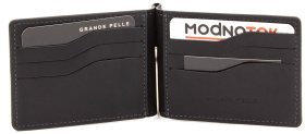 Шкіряний затиск ручної роботи для грошей Grande Pelle (13101)