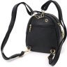 Маленька жіноча сумка-рюкзак із якісної шкіри чорного кольору Vintage (20690) - 3