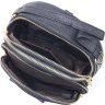 Маленькая женская сумка-рюкзак из качественной кожи черного цвета Vintage (20690) - 5